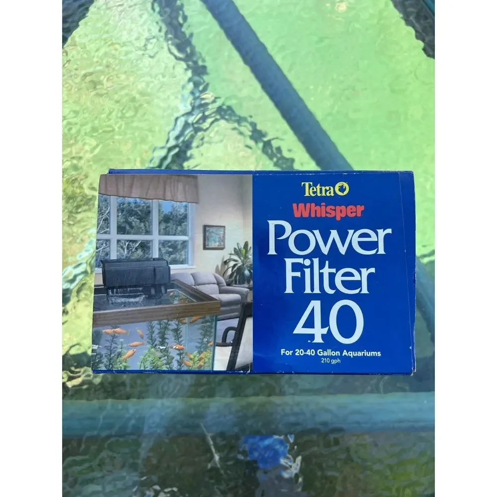 Tetra Whisper Quiet Power Filter 40 Gallon Aquariums 210 GPH HOB Hang On USA